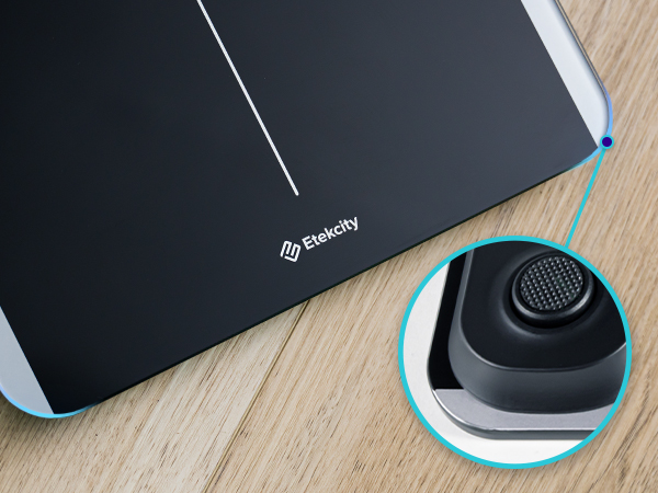 The smart scale’s rounded corners provide a softer edge that’s more elegant and safer.