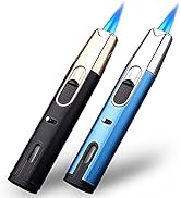 Cponmist 2 Pack Butane Torch Lighter, Refillable and Adjustable Butane Lighter, Pen Lighter with ...