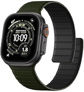 SNBLK Magnetic Band Compatible with Apple Watch Bands for Men 44mm 45mm 46mm 49mm 42mm 41mm 40mm ...