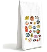KDHTY Funny Fruit Kitchen Towels,Fruit Hand Towels for Kitchen, Cute Fruits Sticker Tea Towels,Co...