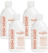 Sapadilla Liquid Dish Soap - Grapefruit + Bergamot - Made with 100% Pure Essential Oil Blends, To...