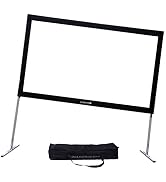 SCREENPRO 144inch Projector Screen with Stand, Outdoor Projector Screen for Patio with Adjustable...