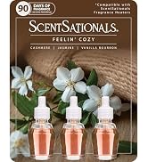 Scentsationals Fragrance Oil Plug In Air Freshener Refills 3-Pack - Feelin' Cozy - Works with Sce...