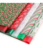BLEWINDZ 100 Sheets Christmas Tissue Paper for Gift Wrapping Bags, 20'' x 20'' Christmas Sparkle ...