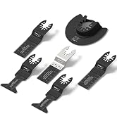 Amoolo 24pcs Oscillating Saw Blades, Universal Multitool Oscillating Tool Blades for Wood, Plasti...