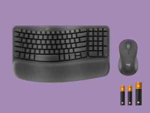 Wave Keys MK670 Combo, Wireless Ergonomic Keyboard with Signature M550 L Wireless Mouse