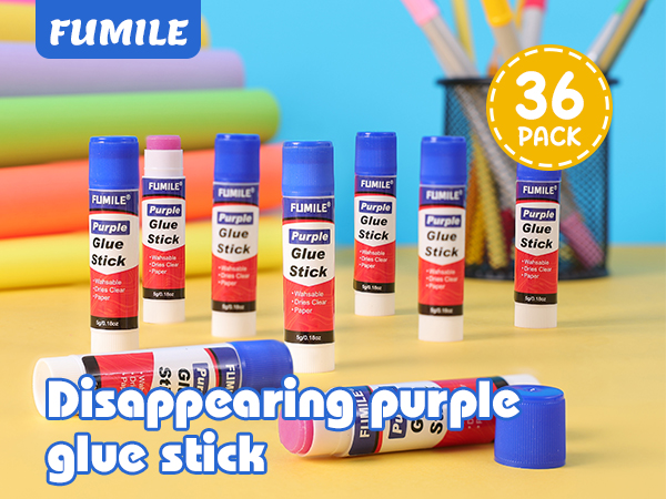 purple glue sticks