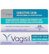 Vagisil Maximum Strength Feminine Anti-Itch Cream for Women, Sensitive Skin Formula with Hydrocor...