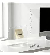 BLULEE Monitor Memo Board and Sticky Note Holder,Desk Dry Erase Board | Wavy Computer Screen Side...