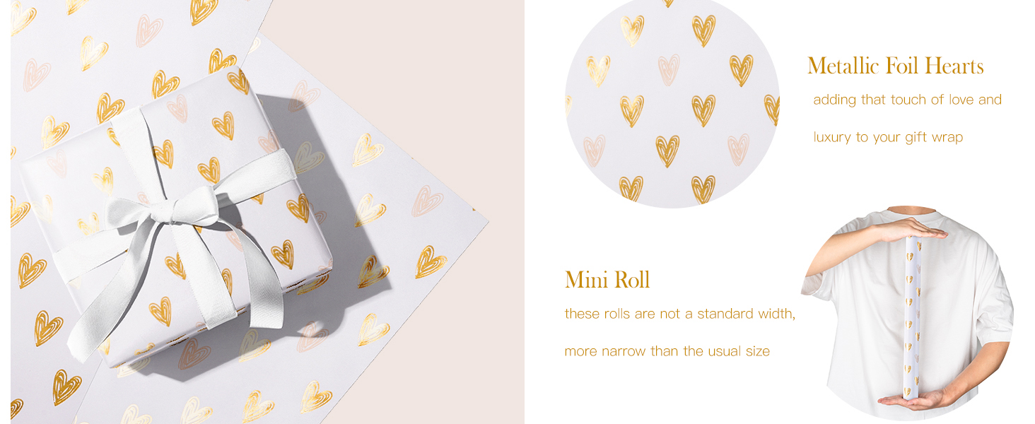 WRAPAHOLIC Hearts Wrapping Paper