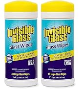 Invisible Glass 90160-2PK Glass Cleaning Wipes Perfect for Cleaning Mirrors, Windows, and Windshi...
