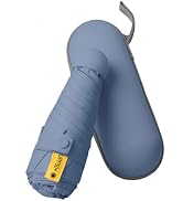 ESUFEIR Mini Travel Sun Umbrella for Purse With Case,Small Compact UV Umbrella Protection Sun,Lig...