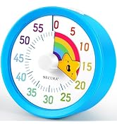 Secura 60-Minute Visual Timer, Rainbow Classroom Timers for Kids, Time Clocks, Countdown Time Tra...