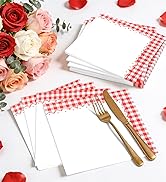 red gingham cocktail napkins paper dessert beverage napkins disposable red checkered party napkins