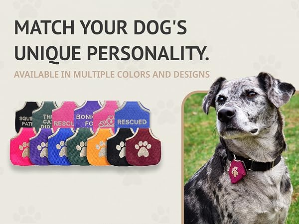 dog tag silencer multiple colors, dog tag pouch design options, stylish dog tag silencer
