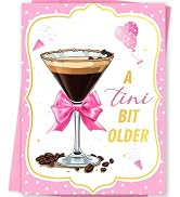 MOROLURU Espresso Martini Birthday Card Gifts for Women, Happy Birthday Decorations for Her-A Tin...