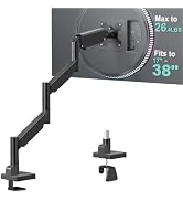 WALI Extra Long Single Monitor Arm for 17-38 inch Screens, up to 26.4 lbs | Tall Monitor Desk Mou...