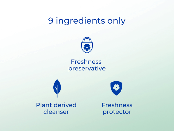 Includes freshness preservatives to maintain product effectiveness over time.