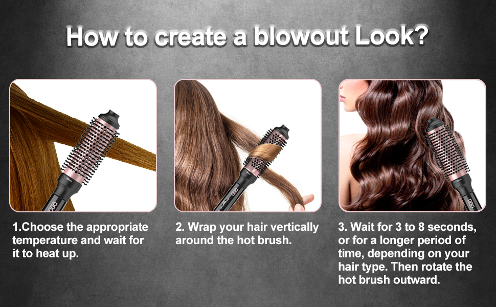 curling brush,heated brush,thermal round brush