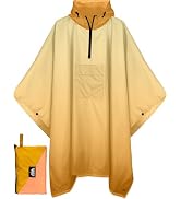 Bruvoalon 3-in-1 Rain Poncho with 1/4 Zip & Chest Pocket, Waterproof, Sunshade, Ground Mat for Ad...