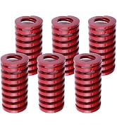 Antrader 6pcs Red Medium Load Press Compression Mould Die Spring, 1.15-Inch-by-0.63-Inch-by-2.36-...