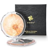 OMIRO Compact Mirror, 3½" 1X/10X Magnification Mini Folding Makeup Mirror for Purses (Color of Th...