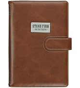 Christian Art Gifts Inspirational Magnetic Closure Journal w/Pen Holder, Stand Firm - 1 Cor. 16:1...