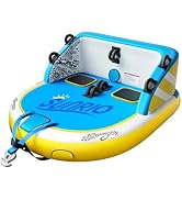 Sunrio Inflatable Towable Tube for Boating 1-2 Person Deluxe Boat Tube Boat Tubes for Tubing Dual...