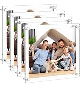 AITEE 8.5x11 Acrylic Picture Frames 4 Pack, Clear Picture Frames for Wall, Modern Frameless pictu...