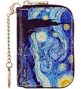AIRMORS Womens Credit Card Holder Wallet Zipper Leather Card Case RFID Blocking Keychain (A Van G...