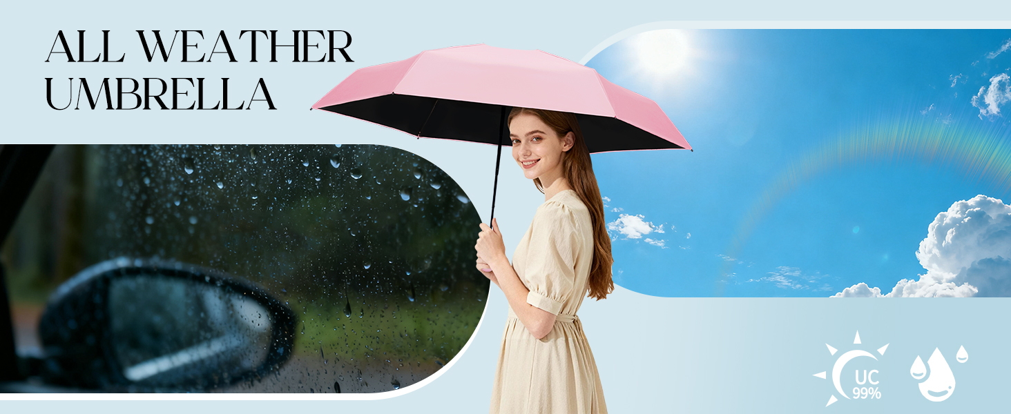 Mini Portable Travel Umbrella with Case