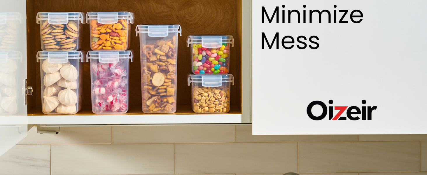 Oizeir kitchen and pantry organization containers 24pk