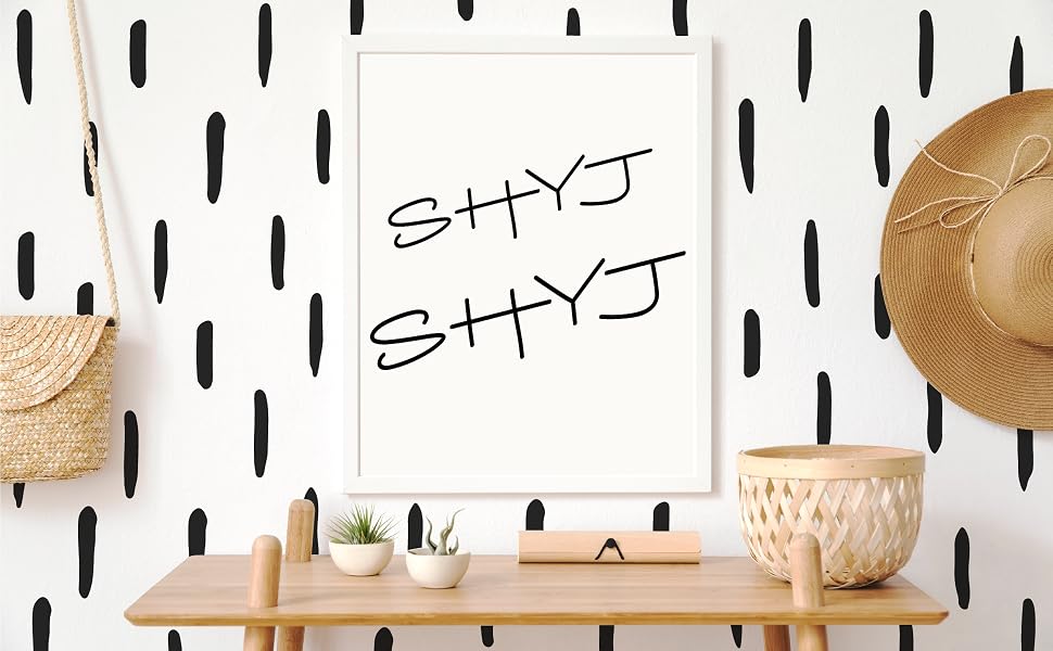 line wall decals with SHYJSHYJ loho
