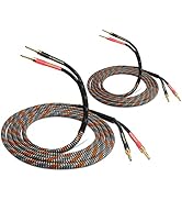 UCINNOVATE Bi-Wire Speaker Cables, 2 Pack OFC 9.8Ft Home Theater Premium Speaker Cable Wire with ...
