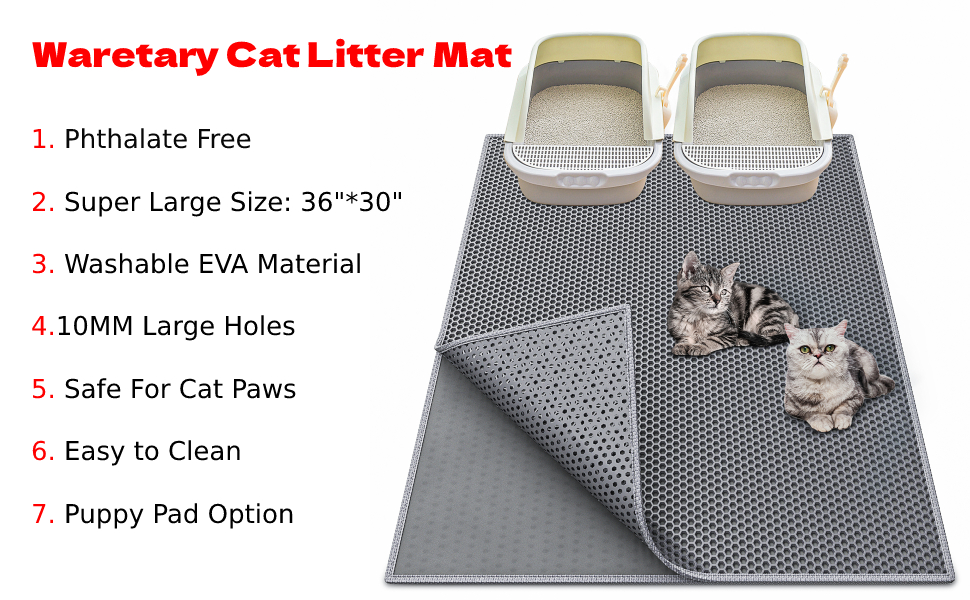 cat litter mat-litter trapping mat-litter trapper mat-waterproof-urine proof-scatter