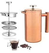 Mixpresso Stainless Steel French Press Coffee Maker 27 Oz 800L Double Wall Metal Insulation Coffe...