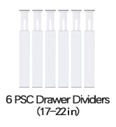 Ryqtop Bamboo Drawer Dividers,17-22" Adjustable Kitchen Drawer Organizer for Clothes,6 Pack Expan...