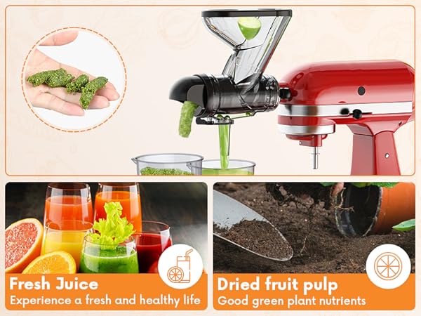 Masticating Juicer Attachment for KitchenAid Stand Mixer,