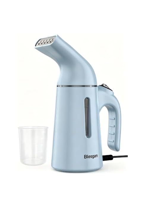 Blesgam Steamer for Clothes 700W, Fast Heat-up in 40S, 120ML Water Tank, 25g/min Strong Penetrati...