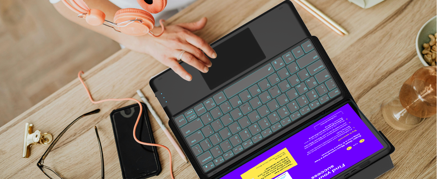 samsung S10 FE+ plus 13.1 tablet case with keyboard and mouse