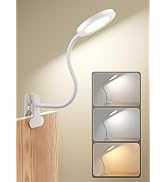 deeloop LED Clip on Light, 0%-100% Dimmable Reading Book Lights in Bed Headboard, 450LM Touch Con...