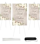 JEAWIWI Easel Stand for Sign 66 Inches 3 Pcs, Lightweight Adjustable Art Easels for Display, Wedd...