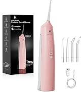 HUACO CARE Cordless Water Flosser - 6 Pressure Settings with 3 Modes, 220ml Compact Ergonomic Des...