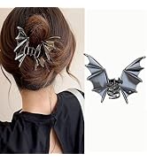 Halloween Bat Hair Claw Clips No Crease Hair Jaw Clips Metal Black Punk Hair Clip Fashion Bat Win...
