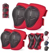 Banzk Kids Protective Gear Set Knee Pads for Kids 3-14 Years Toddler Knee and Elbow Pads with Wri...
