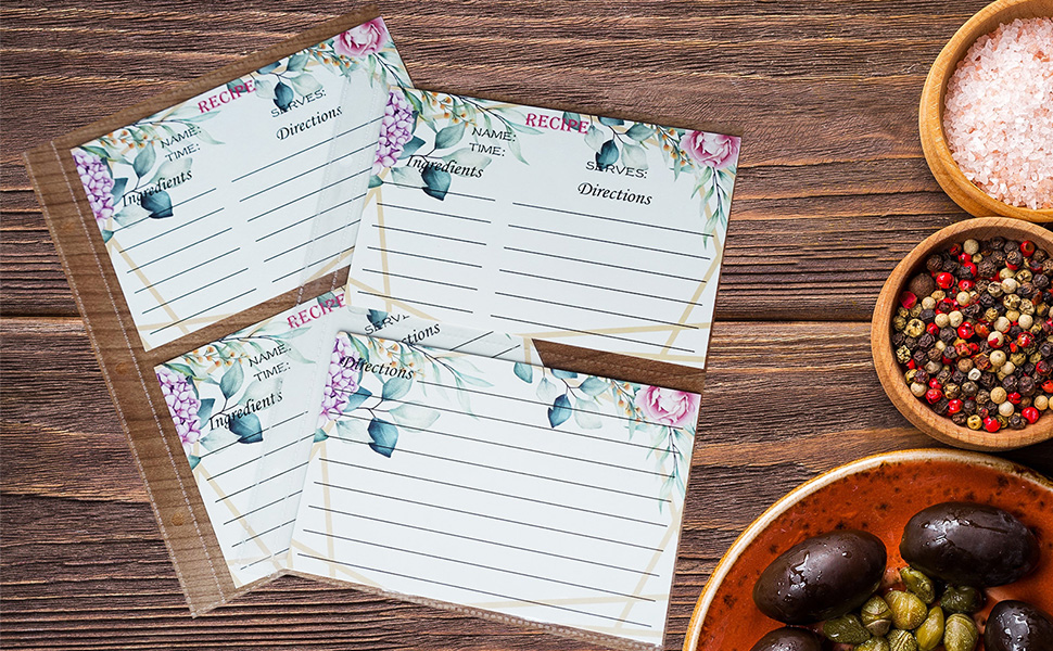 recipe card protectors