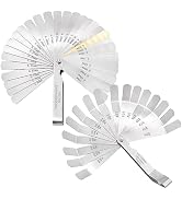 Ruibapa 2PCS Feeler Gauge Set Include 32-Blade Tapered Feeler Gauge and 16-Blade Offset Feeler Ga...