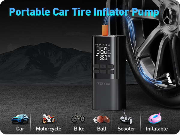 portable air compressor for car tires