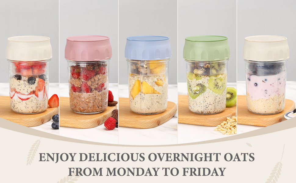 Overnight Oats Jars for On the Go Work