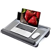 Extra Large Lap Laptop Desk- Home Office Portable LapDesk with Mouse Pad & Wrist Rest for Noteboo...